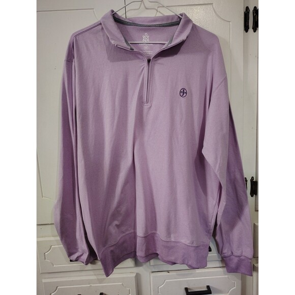 Turtleson Men’s Tour Performance 1/4 Zip Golf Pullover Shirt Medium Purple Shirt - Picture 1 of 6